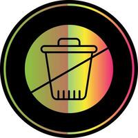 Zero Waste Glyph Due Color Icon Design vector