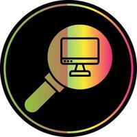 Audit Glyph Due Color Icon Design vector