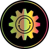 Repeat Glyph Due Color Icon Design vector