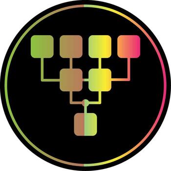 estructura glifo debido color icono diseño vector