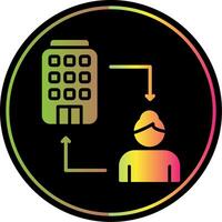 B2c Glyph Due Color Icon Design vector