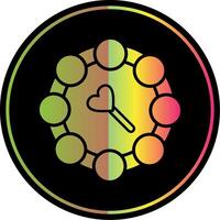 Tambourine Glyph Due Color Icon Design vector