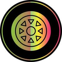 Rim Glyph Due Color Icon Design vector