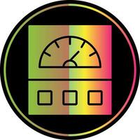 Ammeter Glyph Due Color Icon Design vector