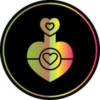 Love Potion Glyph Due Color Icon Design vector