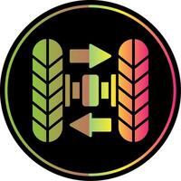 Wheel Alignment Glyph Due Color Icon Design vector