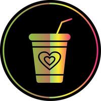Milkshake Glyph Due Color Icon Design vector