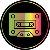 Cassette Glyph Due Color Icon Design vector