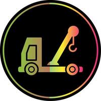 Lift Truck Glyph Due Color Icon Design vector