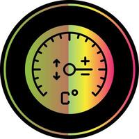 Gauge Glyph Due Color Icon Design vector