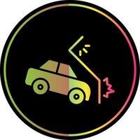 Car Crash Glyph Due Color Icon Design vector