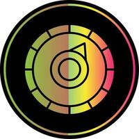 Gauge Glyph Due Color Icon Design vector