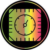 Gauge Glyph Due Color Icon Design vector