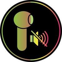 Earbuds Glyph Due Color Icon Design vector
