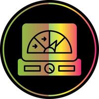 Gauge Glyph Due Color Icon Design vector