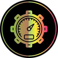 Pressure Gauge Glyph Due Color Icon Design vector