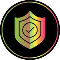 Shield Glyph Due Color Icon Design vector