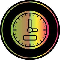 Clock Glyph Due Color Icon Design vector