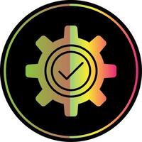 Gear Glyph Due Color Icon Design vector