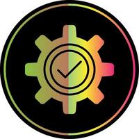 Gear Glyph Due Color Icon Design vector