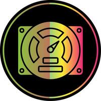 Gauge Glyph Due Color Icon Design vector