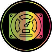 Gauge Glyph Due Color Icon Design vector