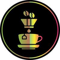 Coffee Filter Glyph Due Color Icon Design vector