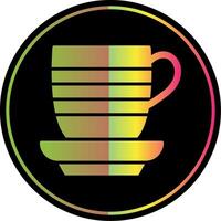 Cup Glyph Due Color Icon Design vector