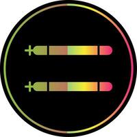 Sticks Glyph Due Color Icon Design vector