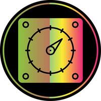 Timer Glyph Due Color Icon Design vector