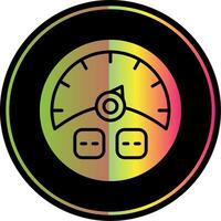 Gauge Glyph Due Color Icon Design vector