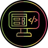 Program Coding Line Gradient Due Color Icon Design vector