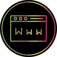 www línea degradado debido color icono diseño vector