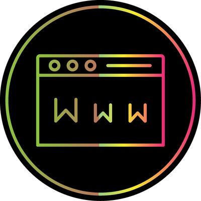 Www Line Gradient Due Color Icon Design