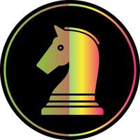 ajedrez glifo debido color icono diseño vector
