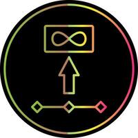 Unlimited Storage Line Gradient Due Color Icon Design vector