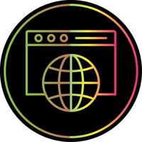 Web Browser Line Gradient Due Color Icon Design vector