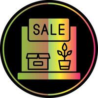 Garage Sale Glyph Due Color Icon Design vector