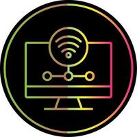 Wifi Server Line Gradient Due Color Icon Design vector