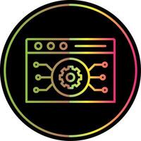 Website Algorithm Line Gradient Due Color Icon Design vector