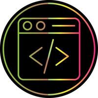 Web Design Line Gradient Due Color Icon Design vector