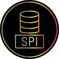 Sql Databases Line Gradient Due Color Icon Design vector
