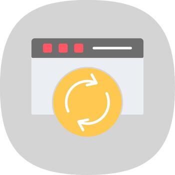 Page Loading Flat Curve Icon Design vector