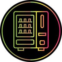 Vending Machine Line Gradient Due Color Icon Design vector