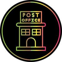 Post Office Line Gradient Due Color Icon Design vector