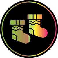 Socks Glyph Due Color Icon Design vector