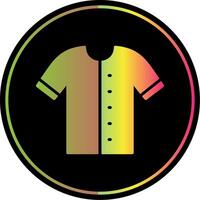 Shirt Glyph Due Color Icon Design vector