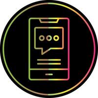 Mobile Talk Line Gradient Due Color Icon Design vector