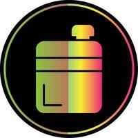 Flask Glyph Due Color Icon Design vector