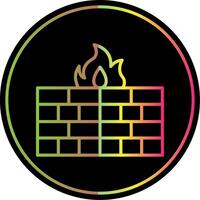 Firewall Line Gradient Due Color Icon Design vector